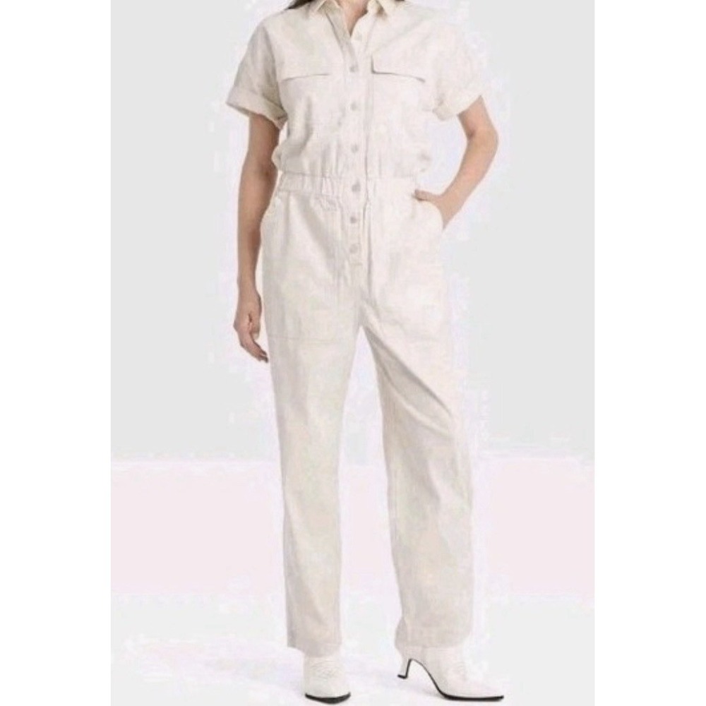 Universal Thread Women's Boiler-suit In Cream - Size 0 - Picture 5 of 6